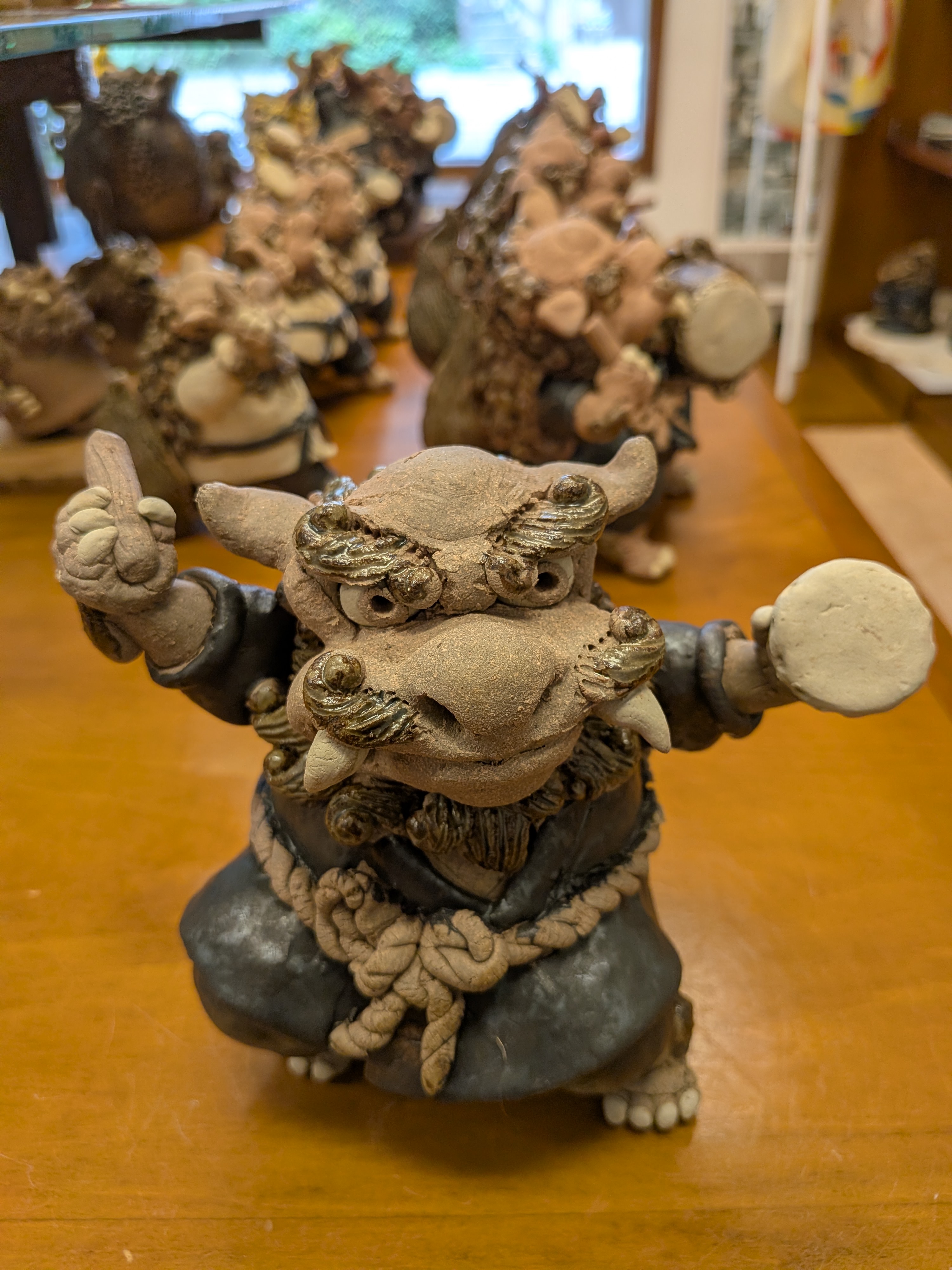 Okinawan Ryukyu Eisa Shisa Collection: Eisa Drummer Shisa - image 1