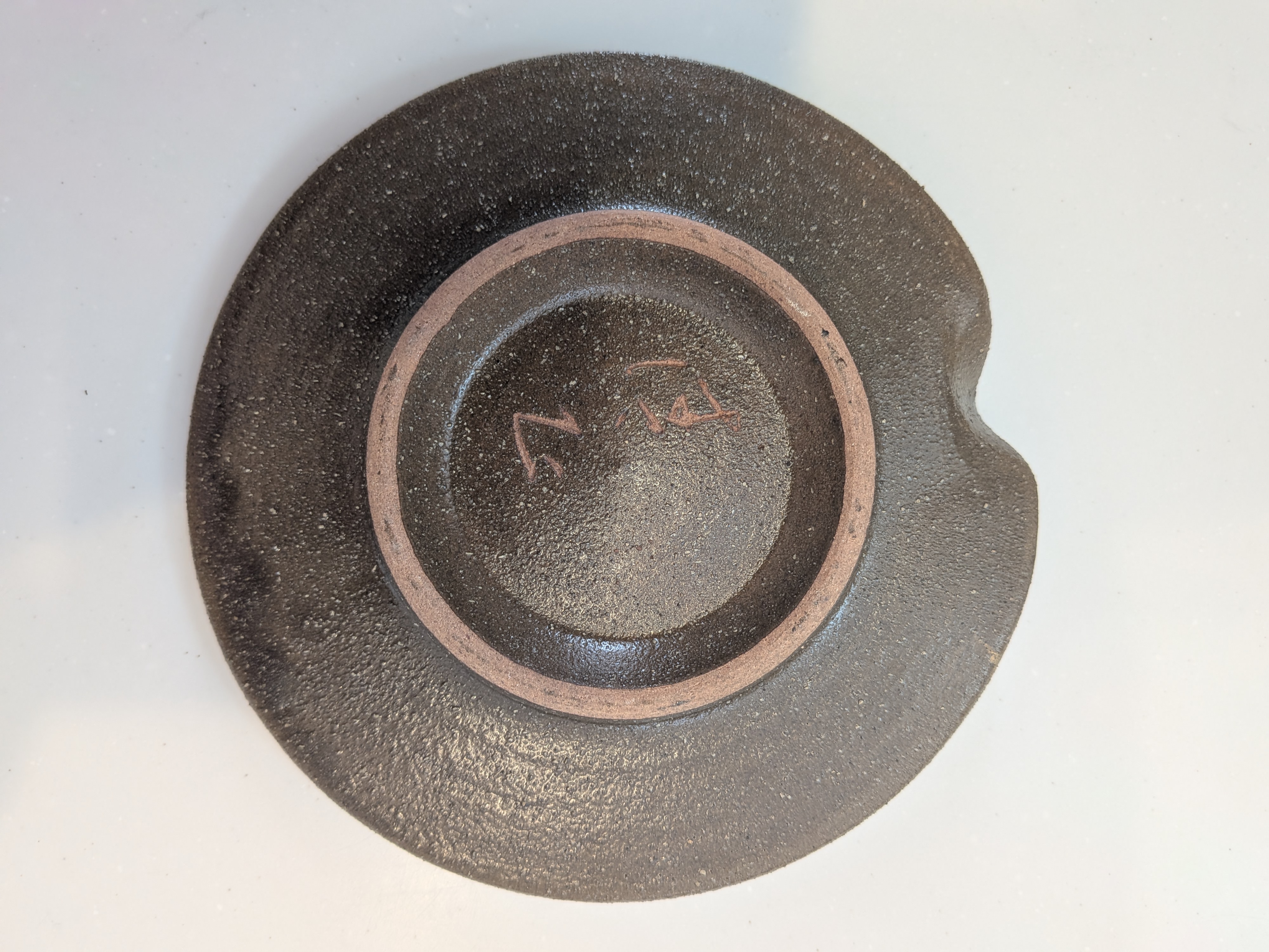 Okinawan Ryukyu Tsuboya-yaki Yachimun Pottery Collection: Cooperative-Certified Handmade Ceramic Plate with Hand-Carved Design - thumbnail 2
