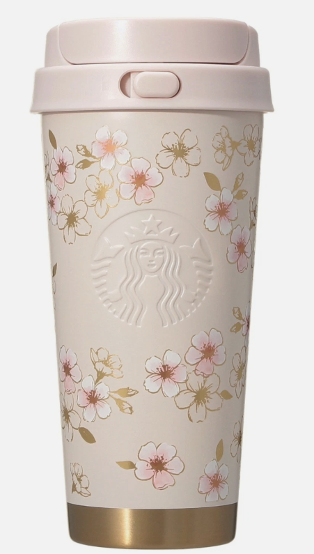 Starbucks Japan SAKURA 2026 Stainless Steel TOGO Bottle 473ml: Limited Edition Cherry Blossom Vacuum Insulated Tumbler - thumbnail 1