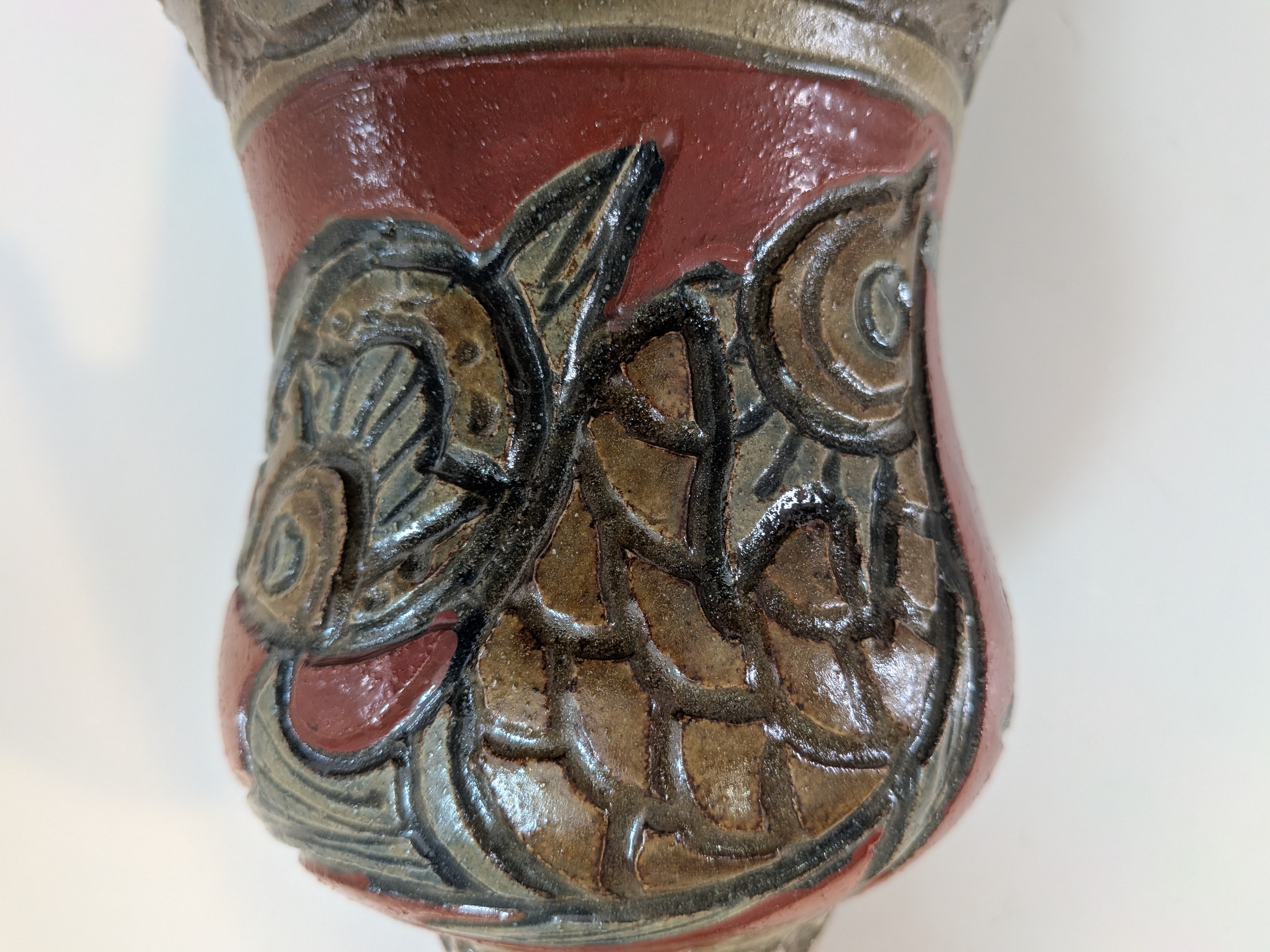Okinawan Ryukyu Tsuboya-yaki District in Naha Pottery Collection: Artisan Ceramic Vase (Shuri, Naha, Okinawa) - thumbnail 3