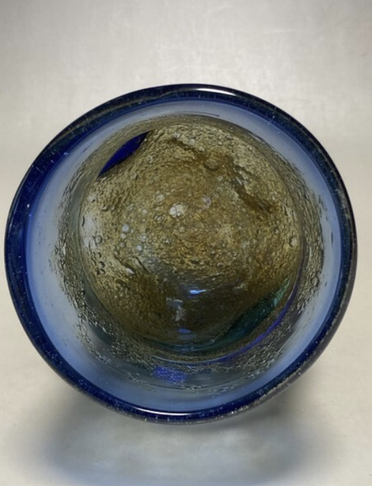 Okinawan Ryukyu Glass Collection: “Yoshi” Stamped Ryukyu Glass Rock Cup - thumbnail 3