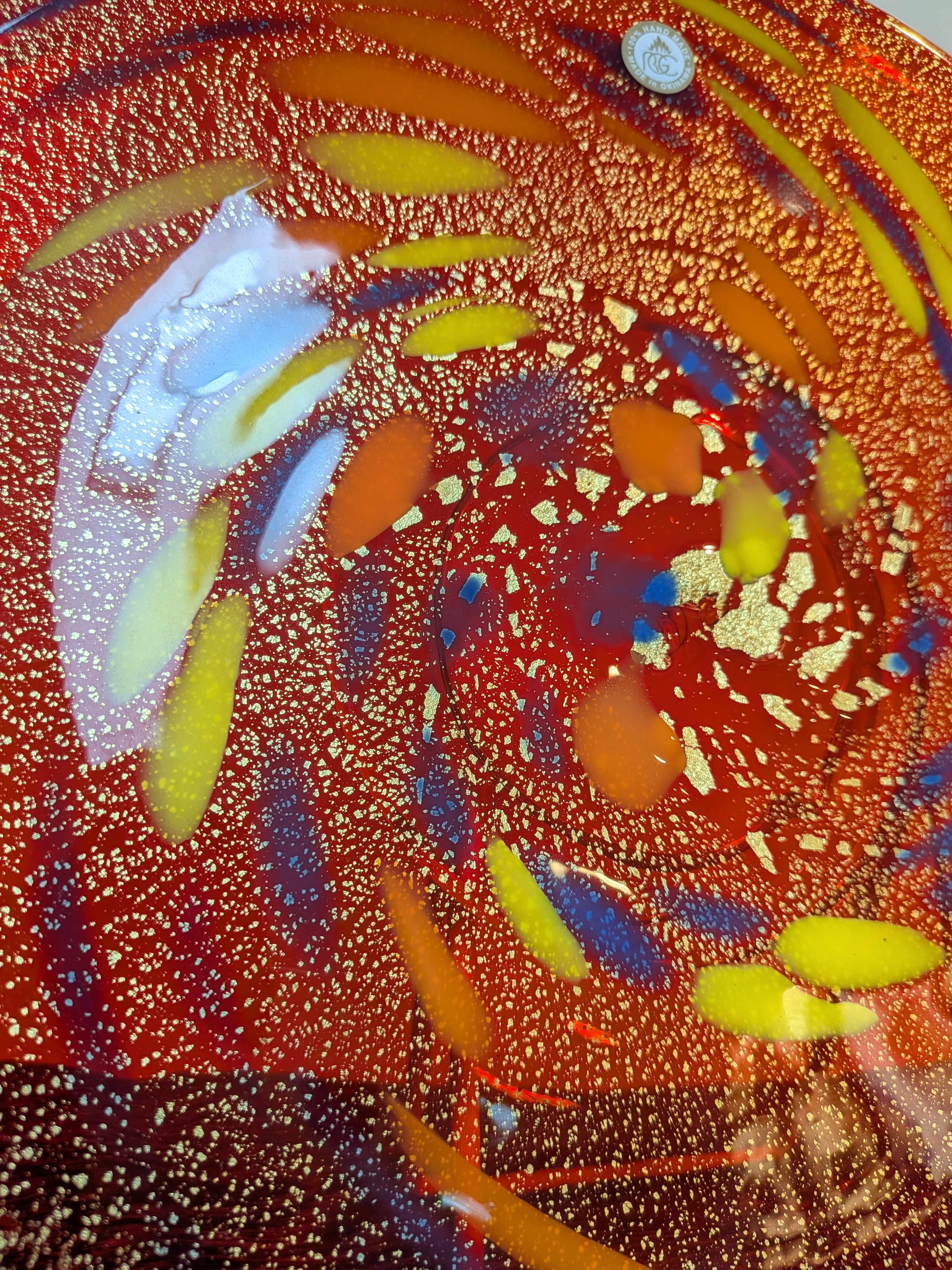 Okinawan Ryukyu Glass Fine Art Collection: Master Artisan Signature “Ryuka” Celestial Bloom Motif - image 3