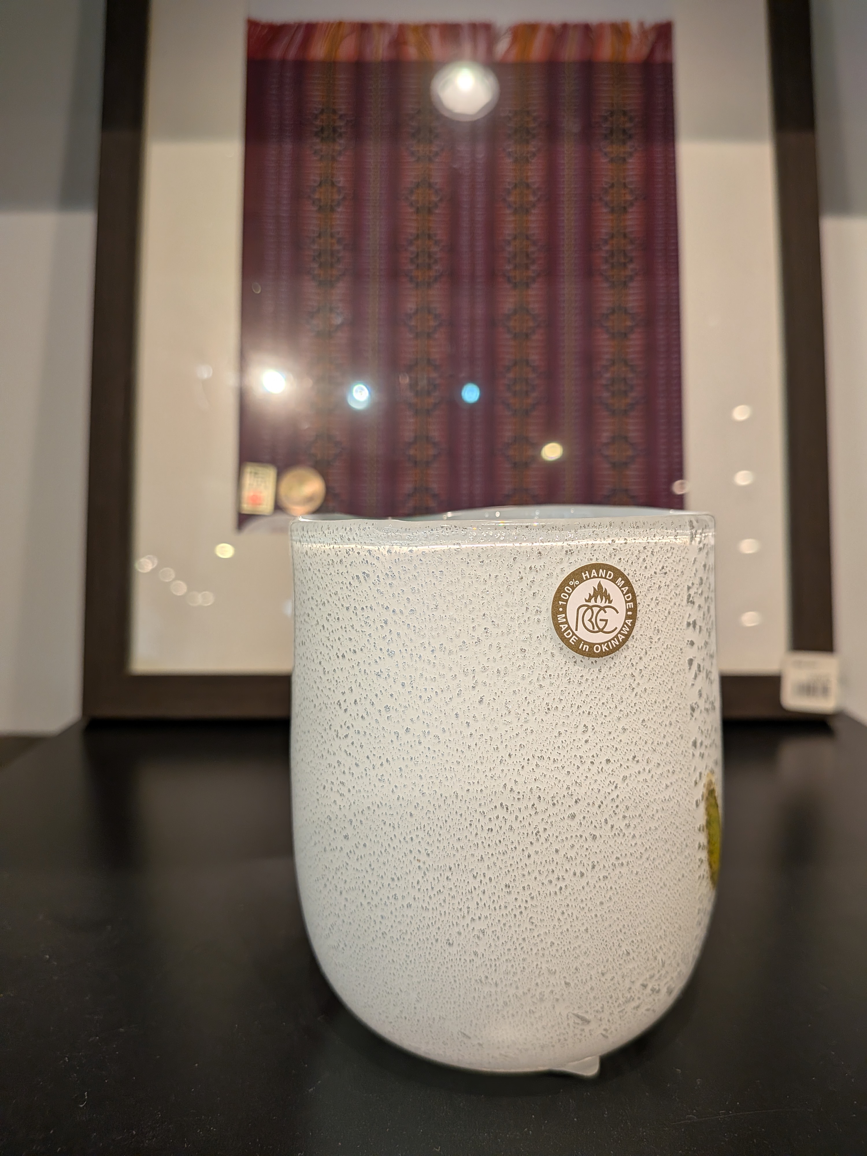 Okinawan Ryukyu Glass Collection: Master Craftsman Tokuzo Uehara (上原 徳三), Gosai Ginten Glass, Five-Color Silver Sky Glass (五彩銀天 グラス) - thumbnail 2