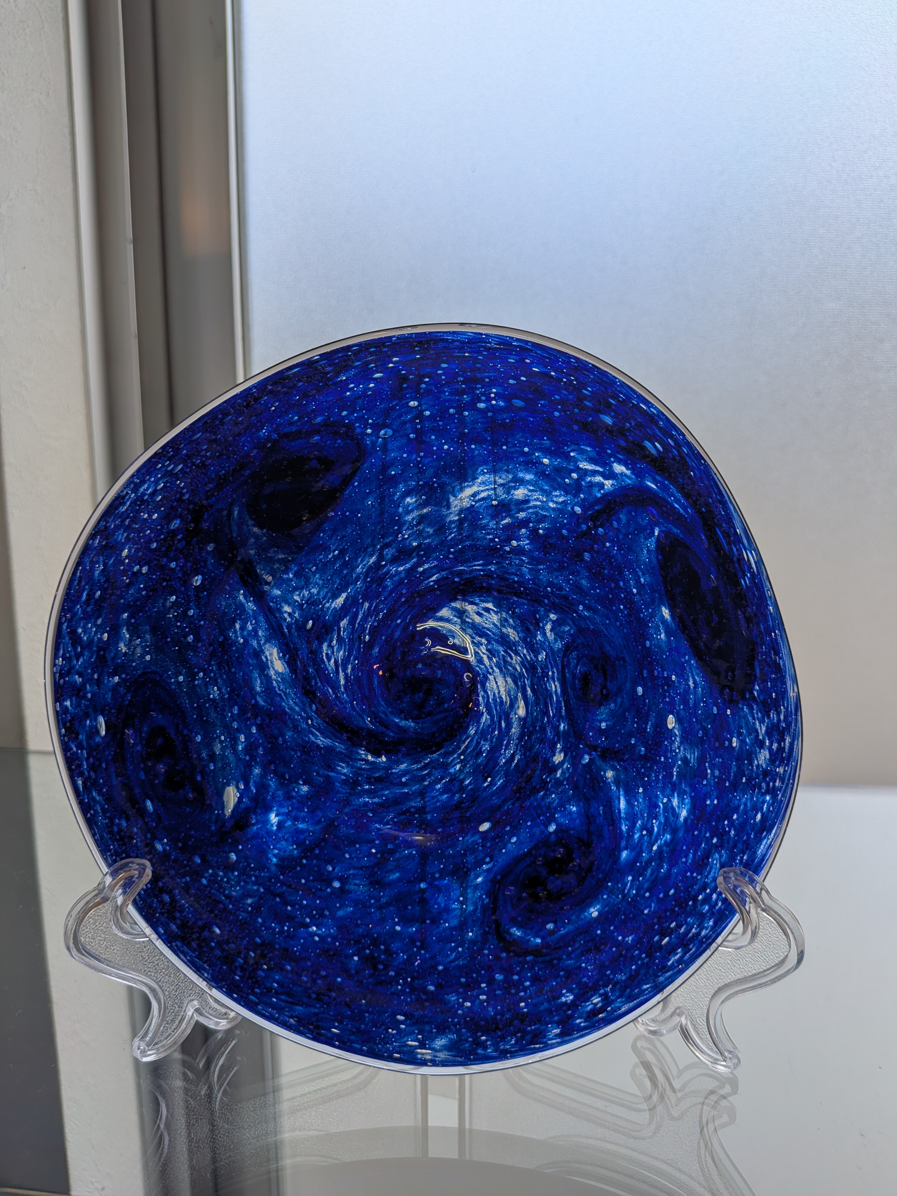 Okinawan Ryukyu Glass Collection: Handcrafted Ryukyu Glass Art Plate - image 2