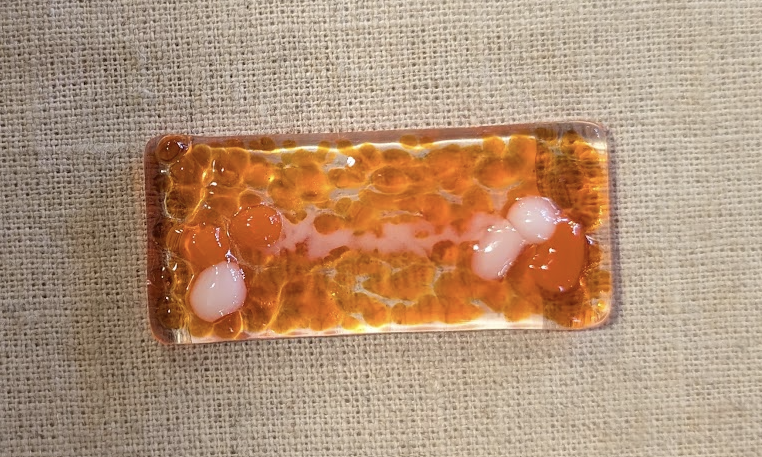 Okinawan Ryukyu Nago Glass Collection: Glass Art Ai, Handcrafted Glass Chopstick Rest Collection, Rectangular Tabletop Series / 箸置き - image 1