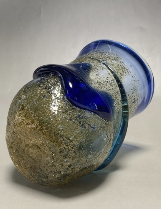 Okinawan Ryukyu Glass Collection: “Yoshi” Stamped Ryukyu Glass Rock Cup - image 2