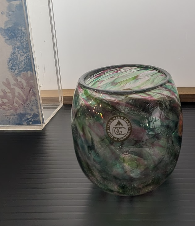 Okinawan Ryukyu Fine Glass Collection: Okinawa Craft Artisan Sachiko Shimazu — “Coral ~ Ino ~” Glass Tumbler 珊瑚〜Ino〜 - image 1