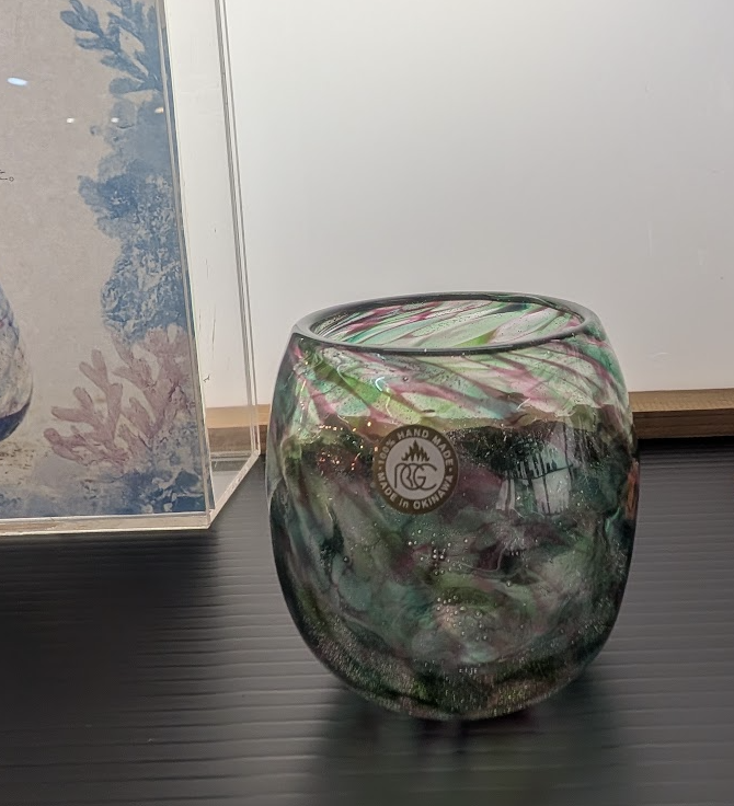 Okinawan Ryukyu Fine Glass Collection: Okinawa Craft Artisan Sachiko Shimazu — “Coral ~ Ino ~” Glass Tumbler 珊瑚〜Ino〜 - image 2