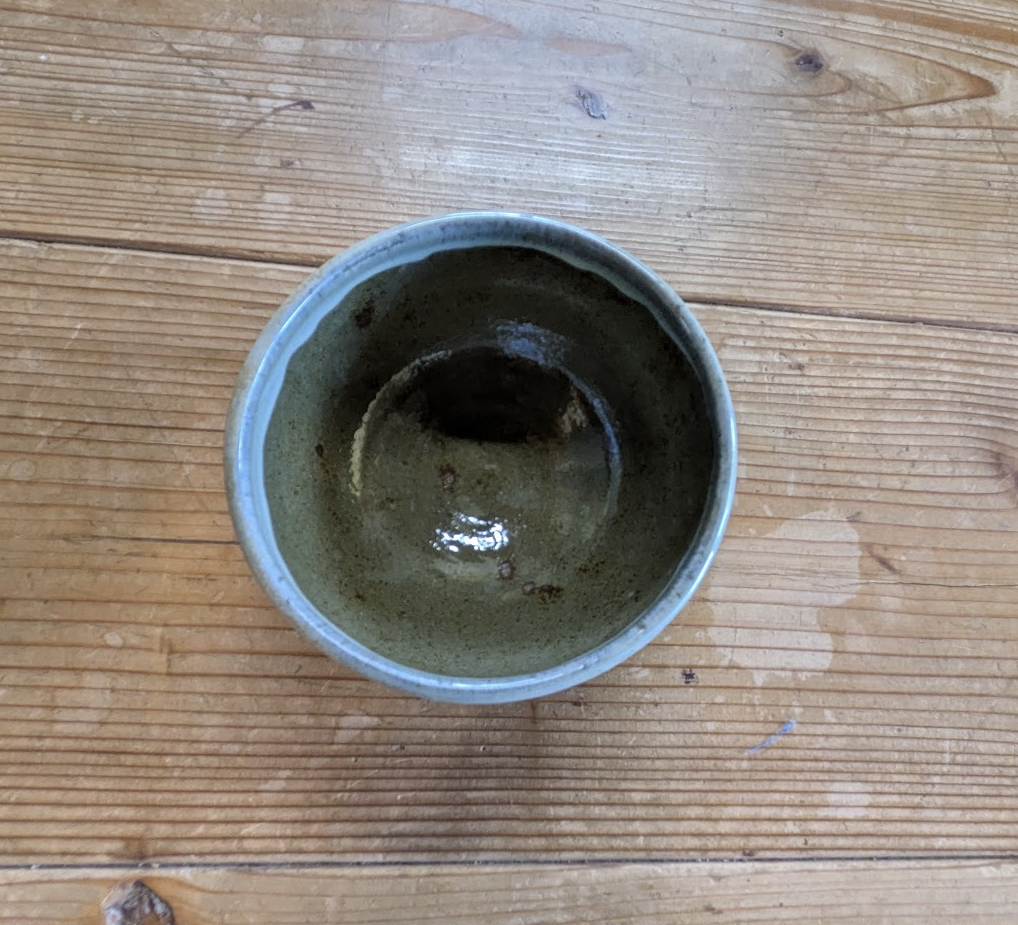 Okinawan Ryukyu Historic Clay Collection: Master Potter Tsunehide Shimabukuro (島袋常秀) - Handcrafted Okinawan Yachimun “Two-Tone Ash-Glaze” Ceramic Bowl / Donburi (掛け分けどんぶり) - image 2