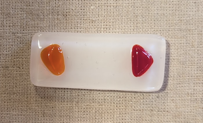 Okinawan Ryukyu Nago Glass Collection: Glass Art Ai, Handcrafted Glass Chopstick Rest Collection, Rectangular Tabletop Series / 箸置き - thumbnail 1