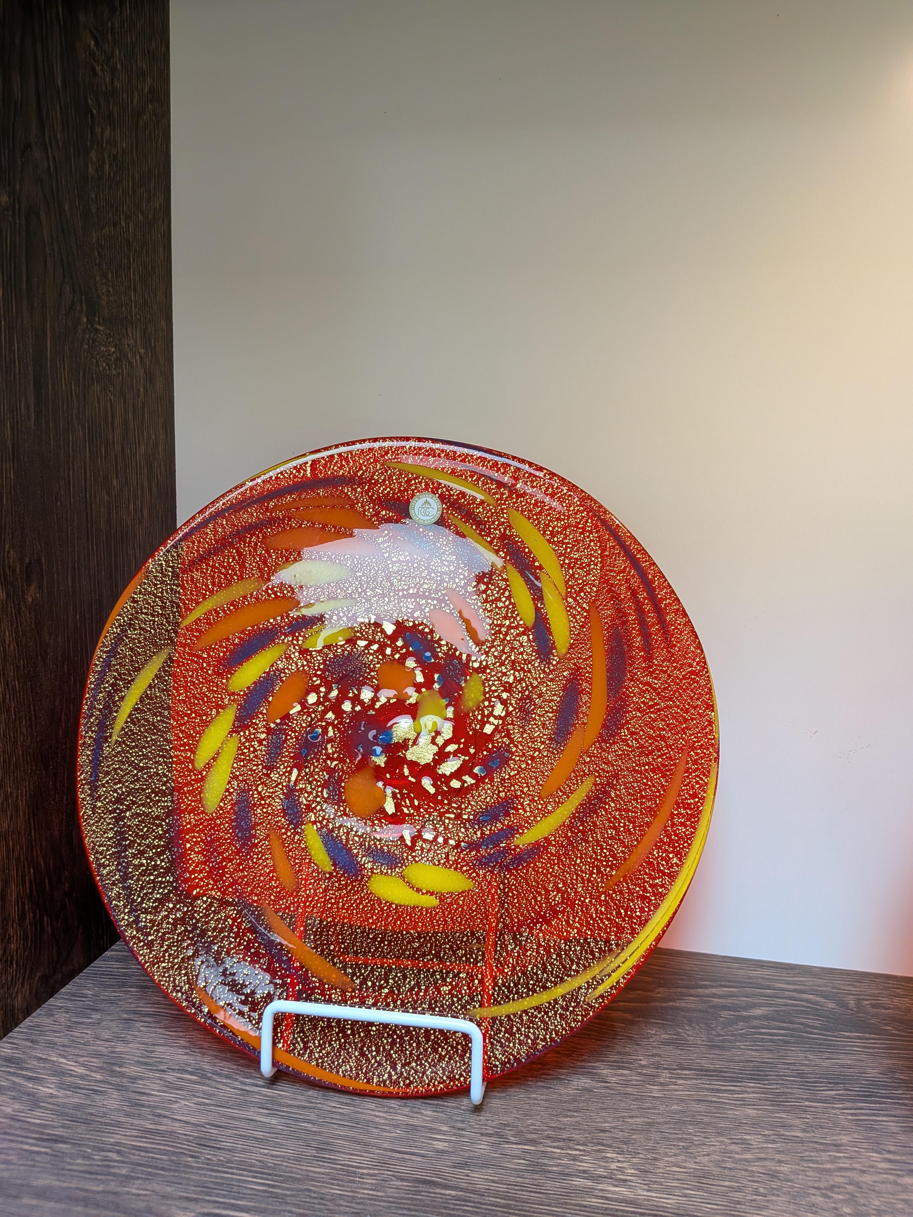 Okinawan Ryukyu Glass Fine Art Collection: Master Artisan Signature “Ryuka” Celestial Bloom Motif - thumbnail 1
