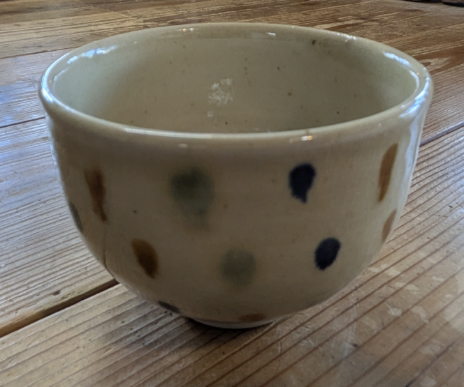 Okinawan Ryukyu Historic Clay Collection: Master Potter Tsunehide Shimabukuro (島袋常秀) -  Handcrafted Okinawan Yachimun Large Multi-Purpose Bowl / Donburi (点打どんぶり) - thumbnail 1