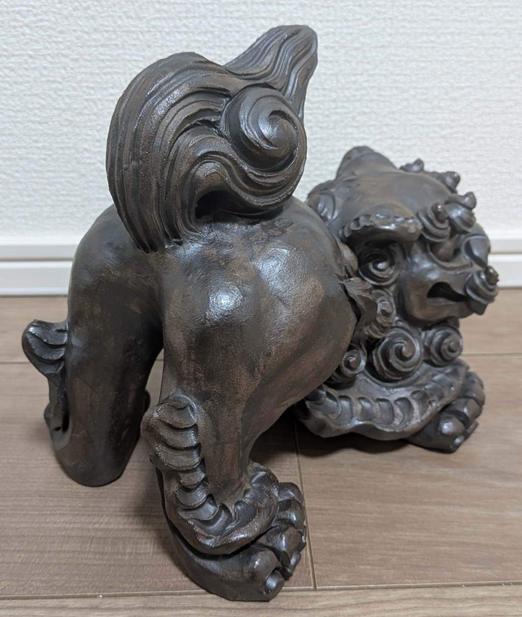 Okinawan Ryukyu Heritage Collection: Katsunosuke Futamata (二俣 勝之助) / Katsu-gama (勝窯) - Special Limited Commemorative Shisa Guardian - thumbnail 4