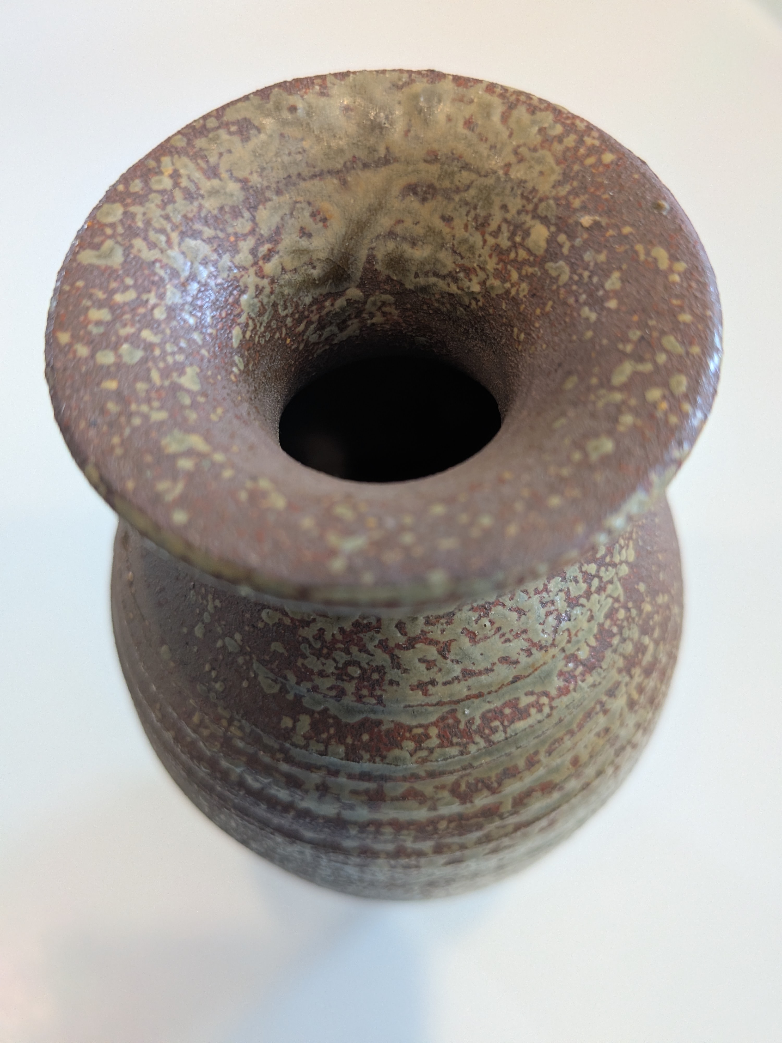 Okinawan Ryukyu Pottery Collection: Traditional Ara-yachi Wood-Fired Unglazed Okinawan Stoneware Vase with Natural Ash Finish - image 2