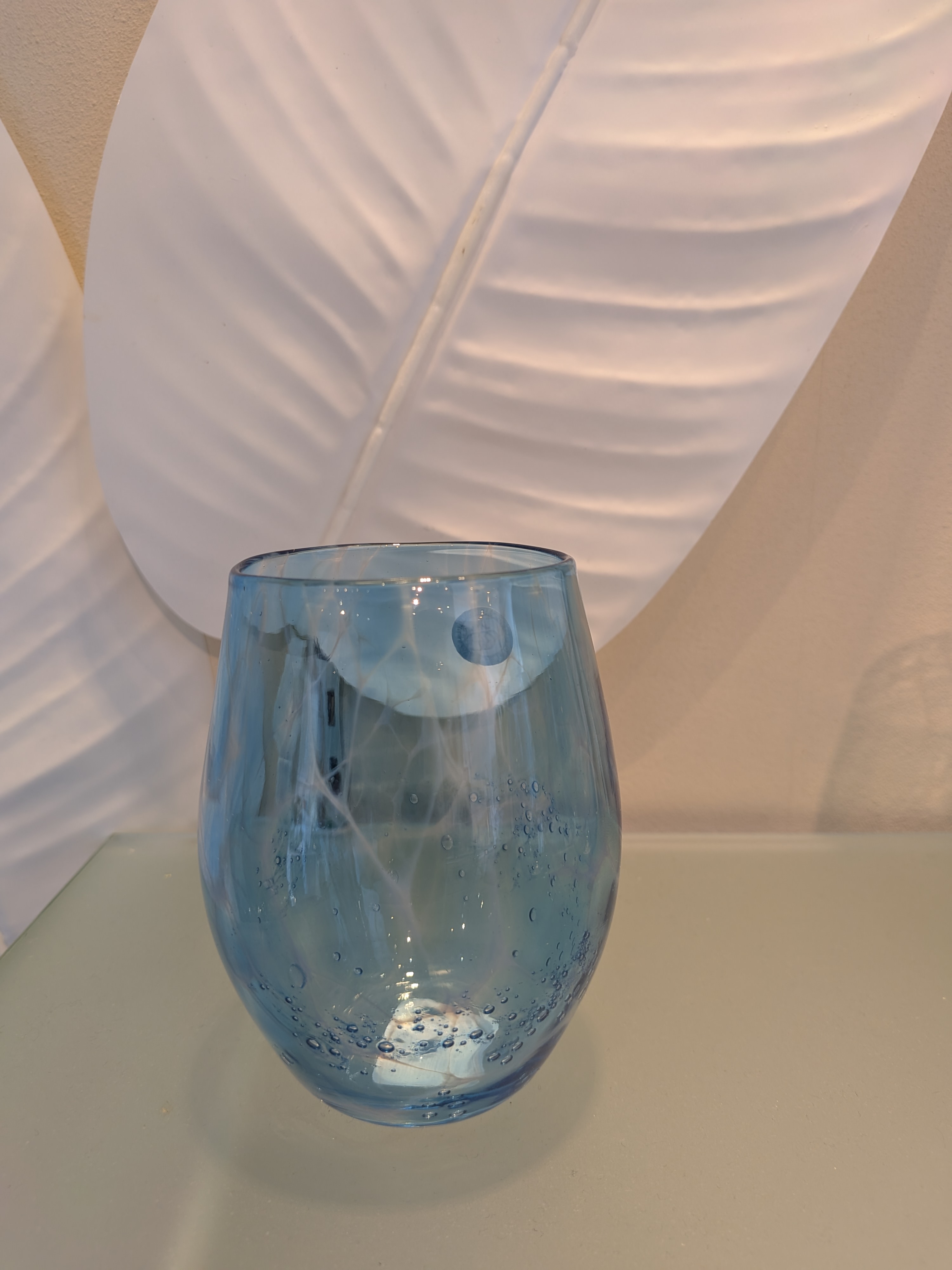 Okinawan Ryukyu Glass Fine Art Collection: Master Artisan Tatsu Tomori, Okinawa Handcrafted "Suiei" Water-Shadow Glass Tumbler (水影タンブラー) - thumbnail 1