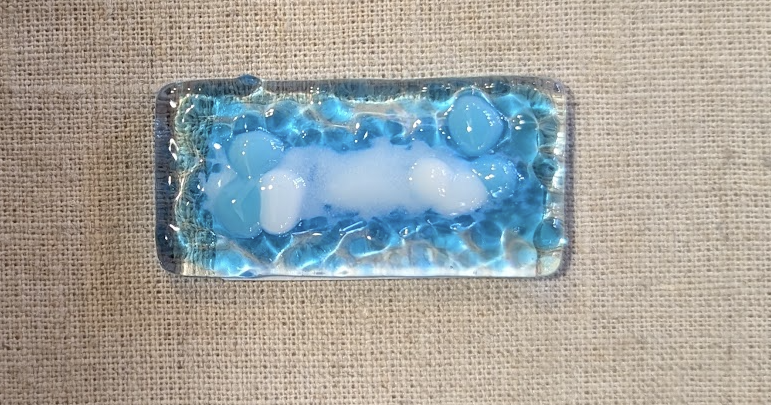 Okinawan Ryukyu Nago Glass Collection: Glass Art Ai, Handcrafted Glass Chopstick Rest Collection, Rectangular Tabletop Series / 箸置き - thumbnail 1