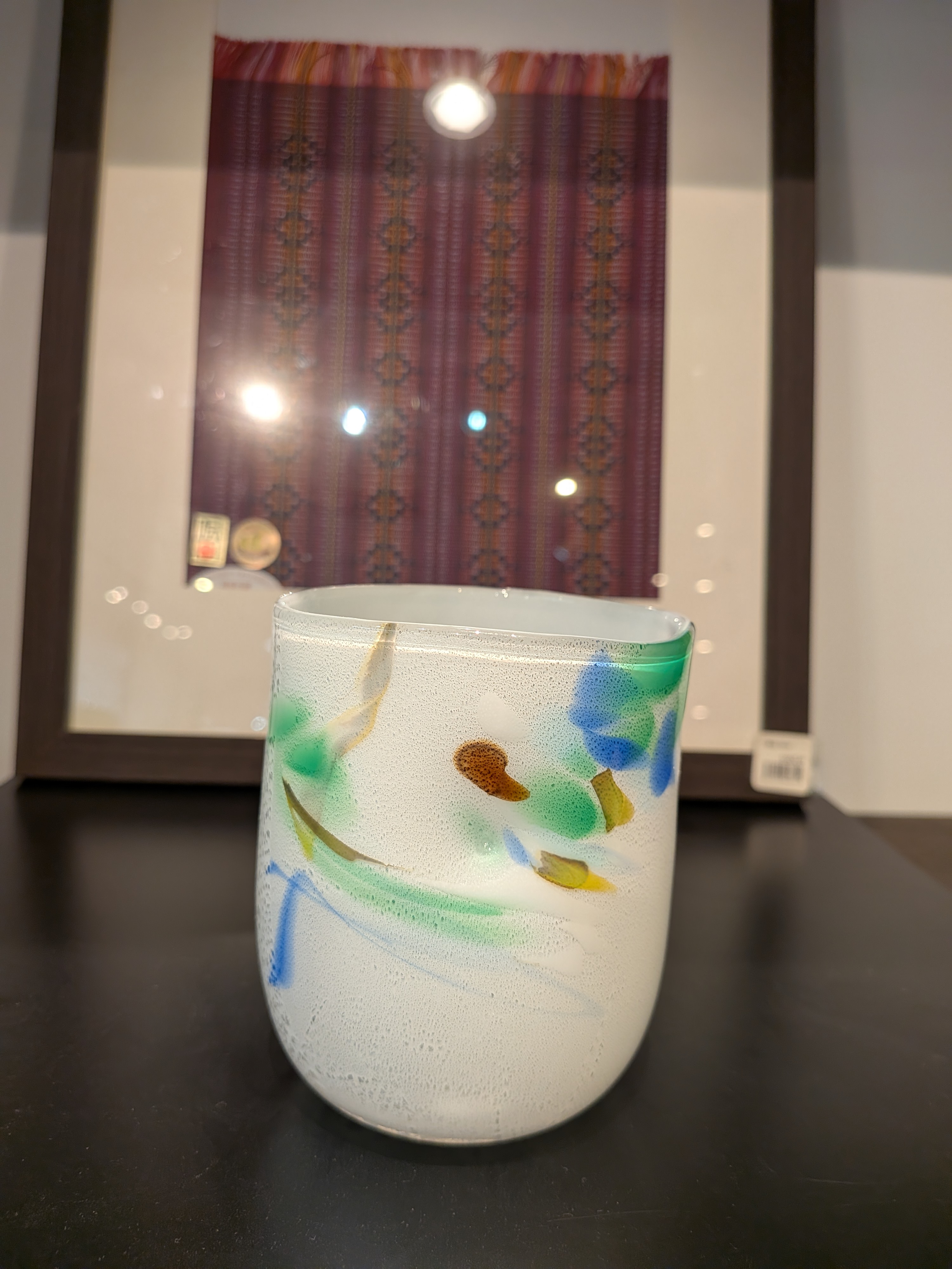 Okinawan Ryukyu Glass Collection: Master Craftsman Tokuzo Uehara (上原 徳三), Gosai Ginten Glass, Five-Color Silver Sky Glass (五彩銀天 グラス) - image 3