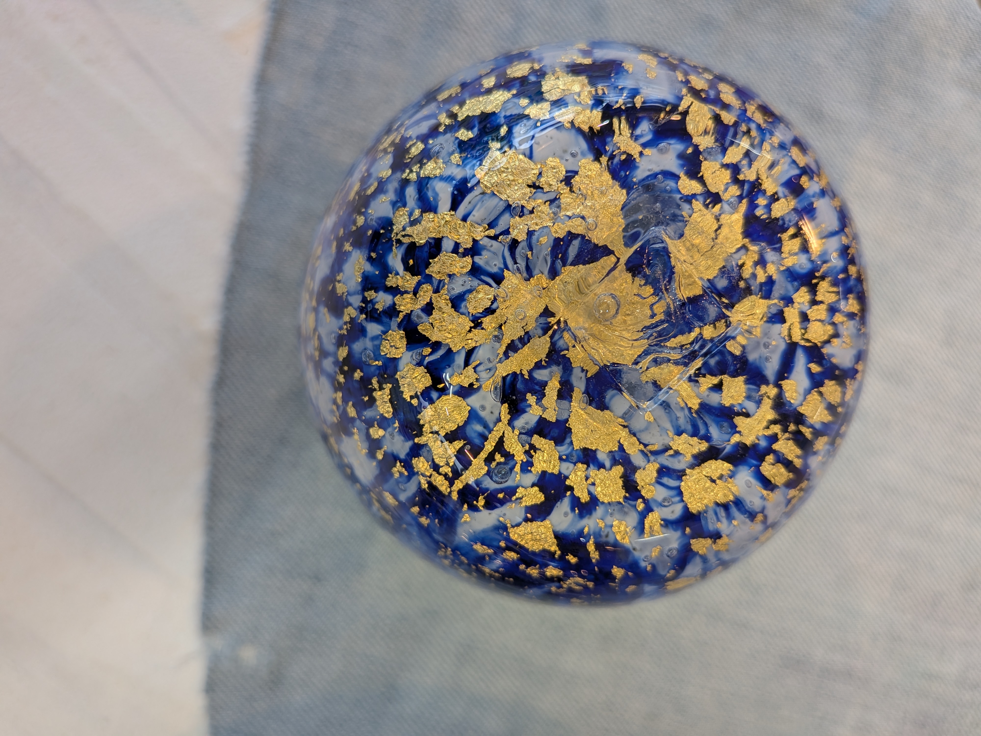 Okinawan Ryukyu Glass Collection: Golden Galaxy Ryukyu Glass Tumbler - thumbnail 3