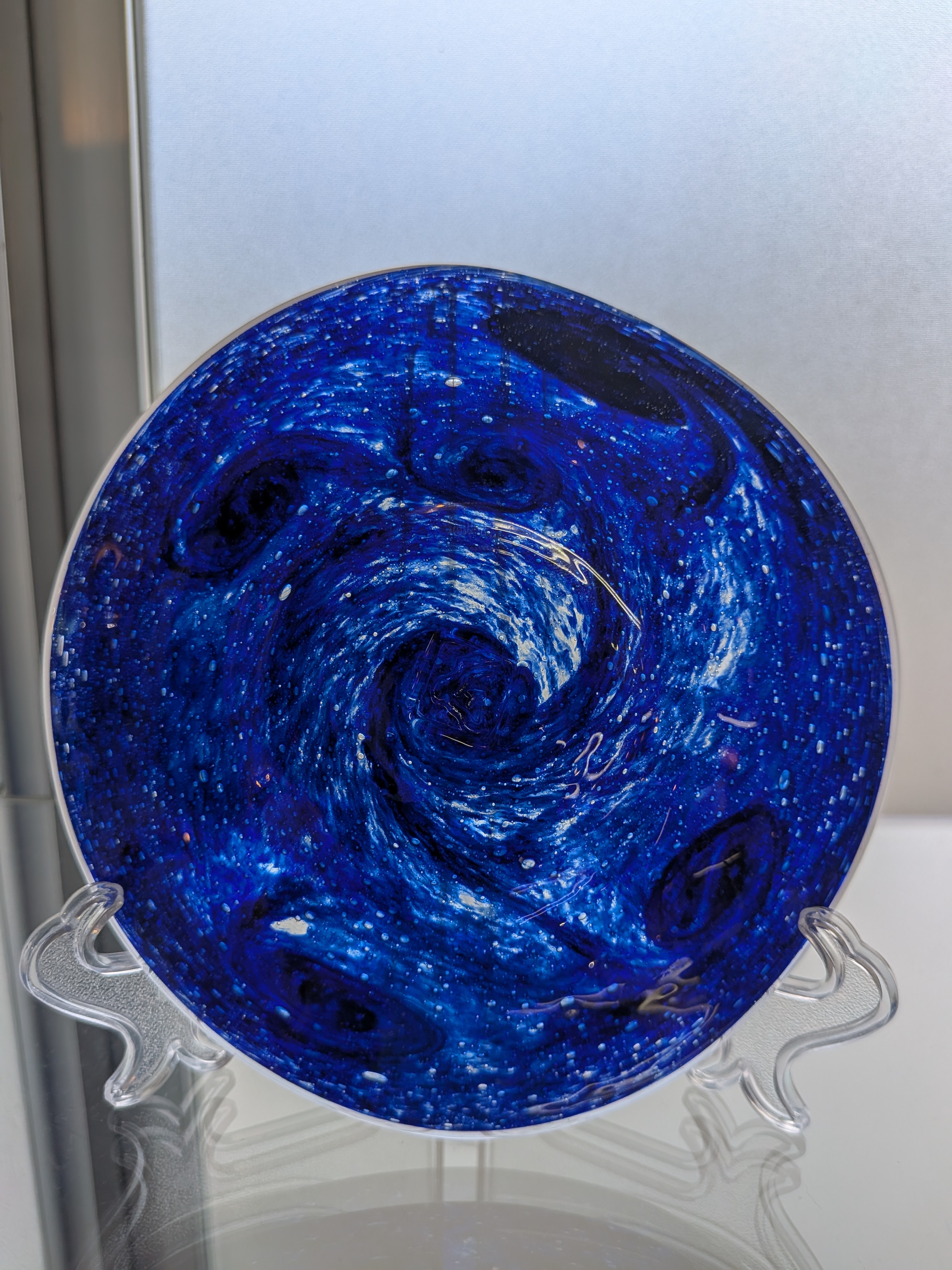 Okinawan Ryukyu Glass Collection: Handcrafted Ryukyu Glass Art Plate - image 1