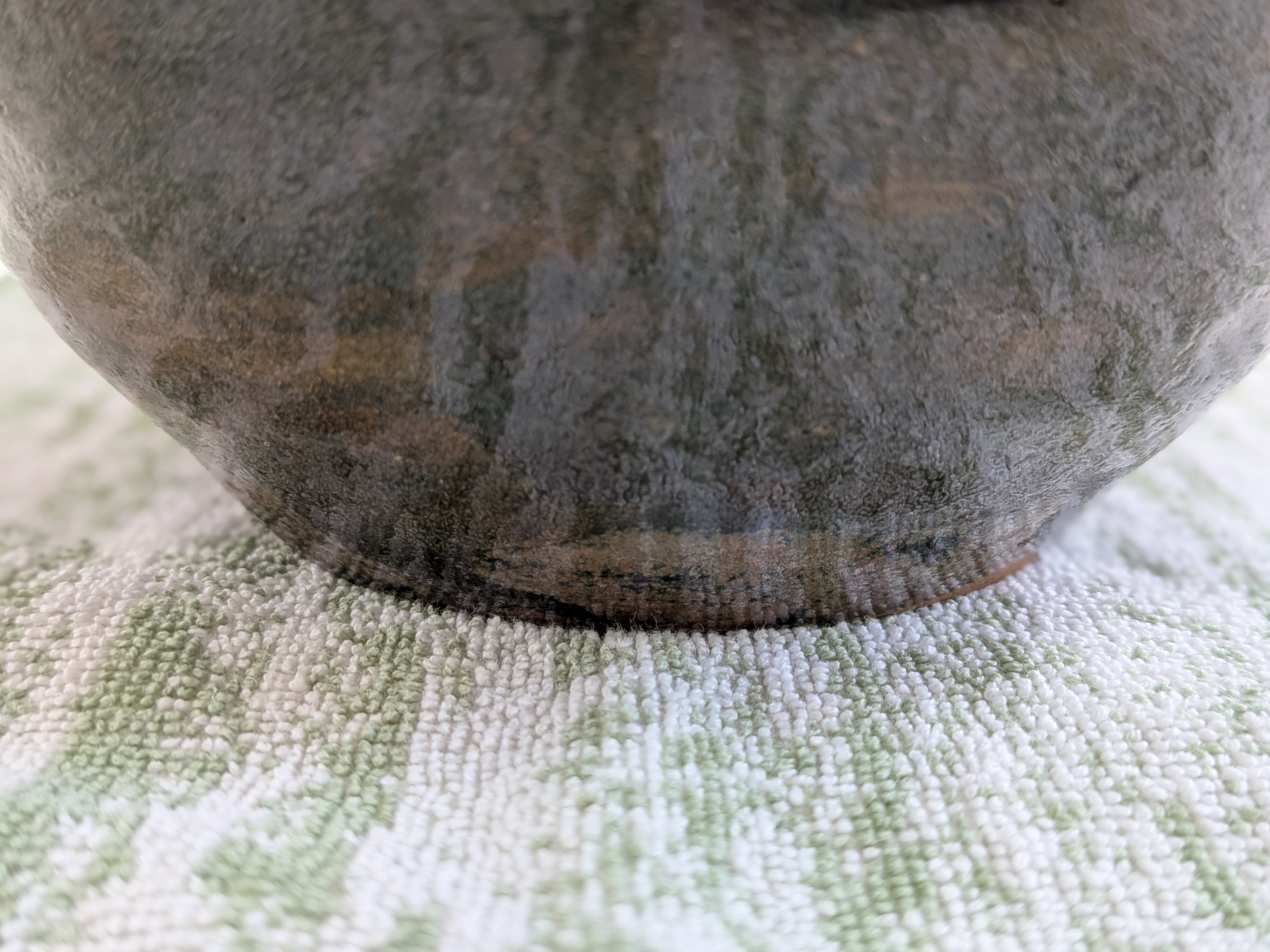 Kiyomasa Kobashigawa Okinawan Tsuboya Yachimun Ceramic Vase - Round Vessel - thumbnail 6