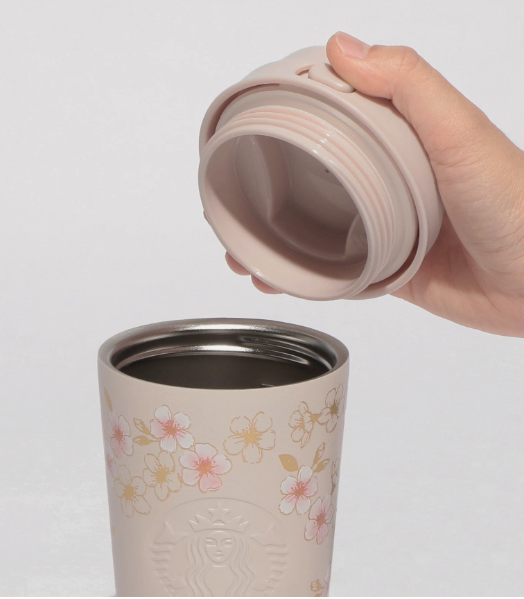 Starbucks Japan SAKURA 2026 Stainless Steel TOGO Bottle 473ml: Limited Edition Cherry Blossom Vacuum Insulated Tumbler - thumbnail 3