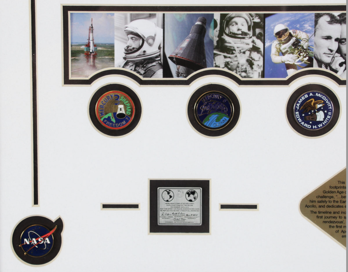 Gene Cernan Signed Photo Display — Apollo 17 XVII: Celebrating the Golden Age of Space Heritage & Historical Collectibles - thumbnail 4