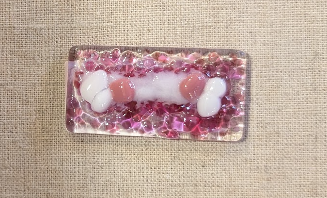 Okinawan Ryukyu Nago Glass Collection: Glass Art Ai, Handcrafted Glass Chopstick Rest Collection, Rectangular Tabletop Series / 箸置き - thumbnail 1