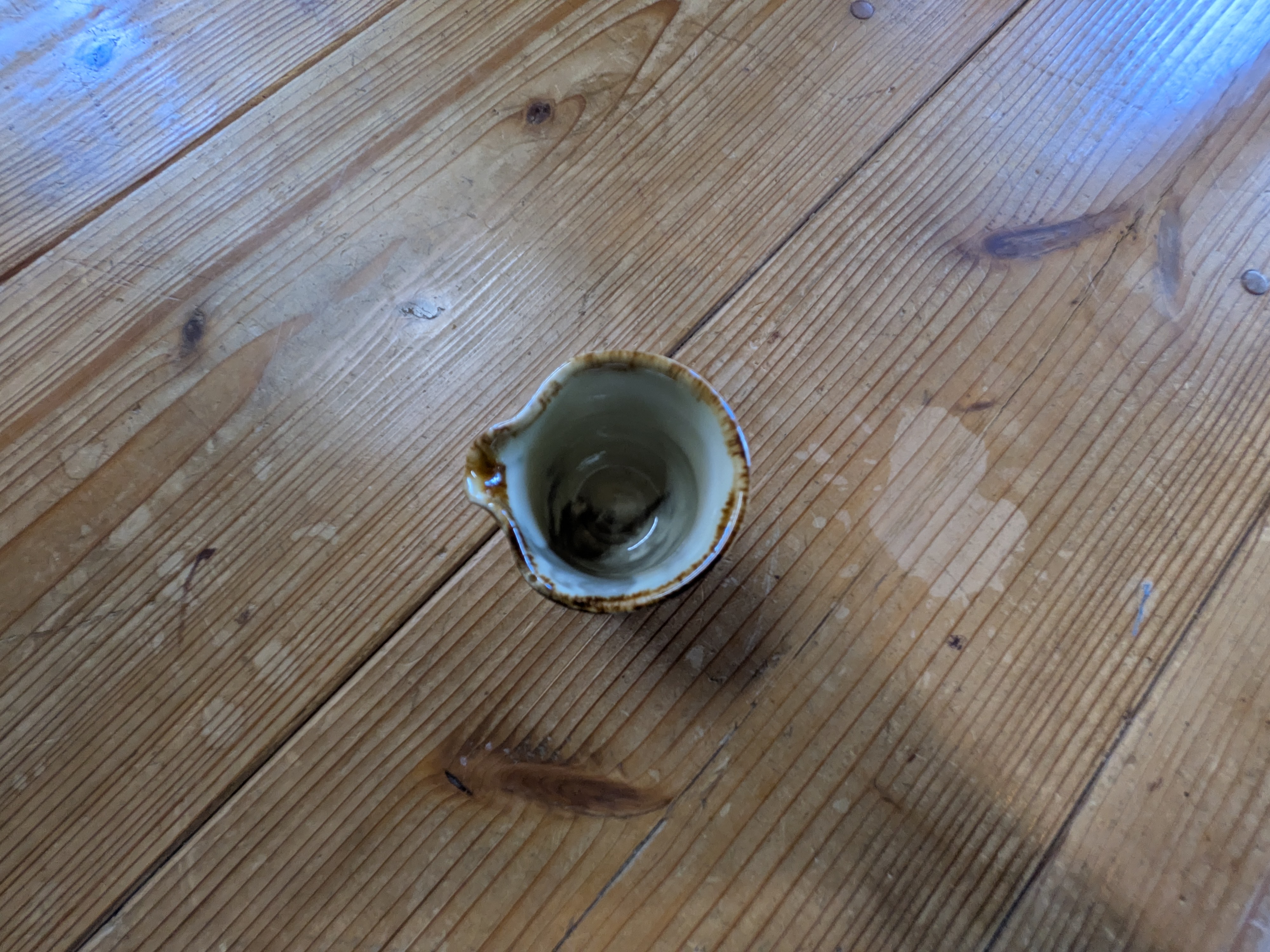 Okinawan Ryukyu Historic Clay Collection: Tsunehide Kobo (常秀工房) Studio Artisans - Handcrafted Okinawan Yachimun Miniature Ceramic Pitcher / Milk Creamer / Katakuchi (ピッチャー・ミルクピッチャー) - thumbnail 2
