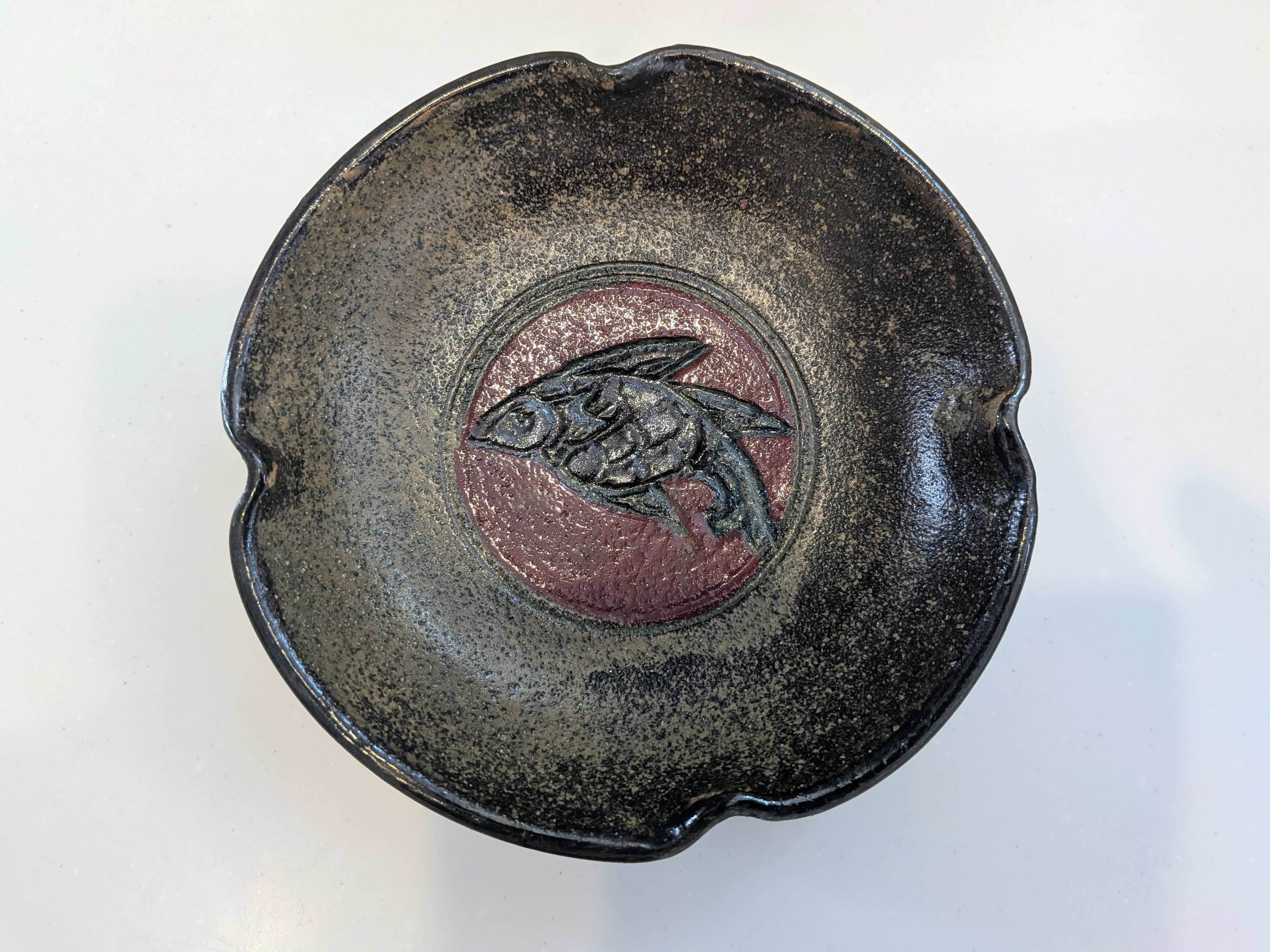 Okinawan Ryukyu Tsuboya-yaki Yachimun Pottery Collection: Certified Handcrafted Ceramic Plate - thumbnail 1